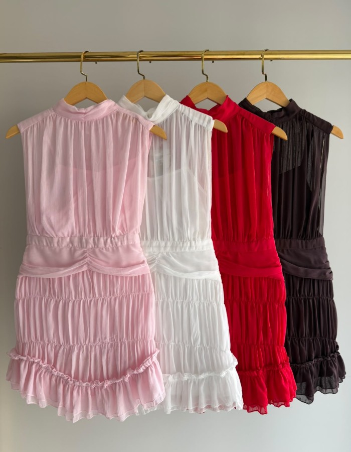 VESTIDO CURTO BABADO