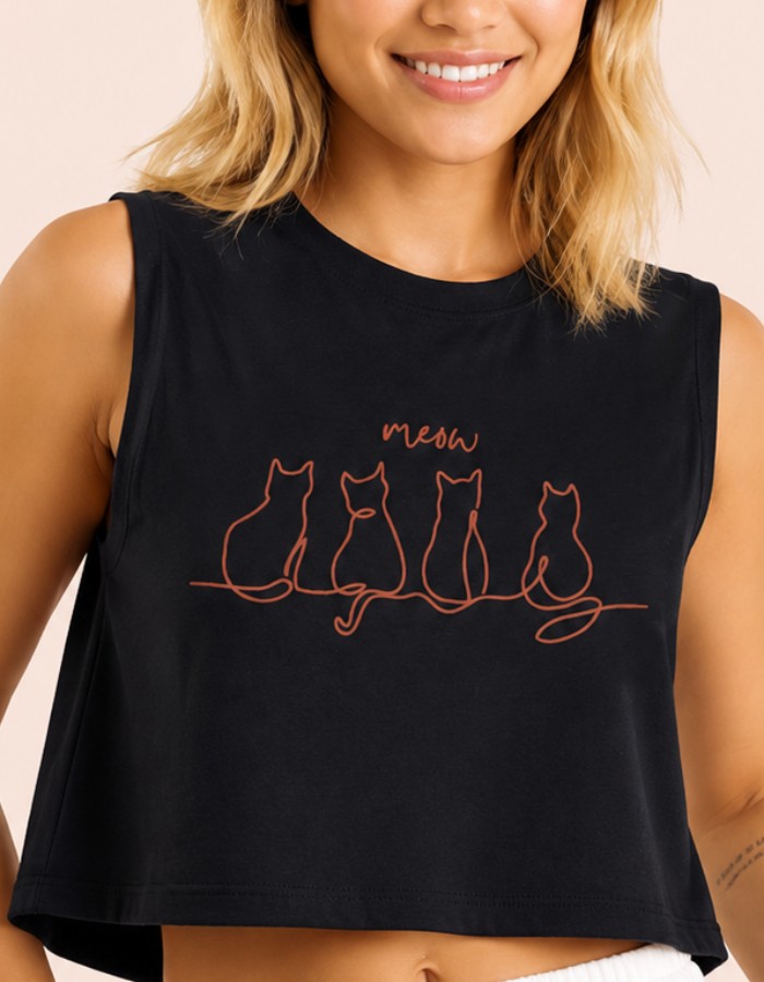 APENAS CROPPED REGATA- MEOW