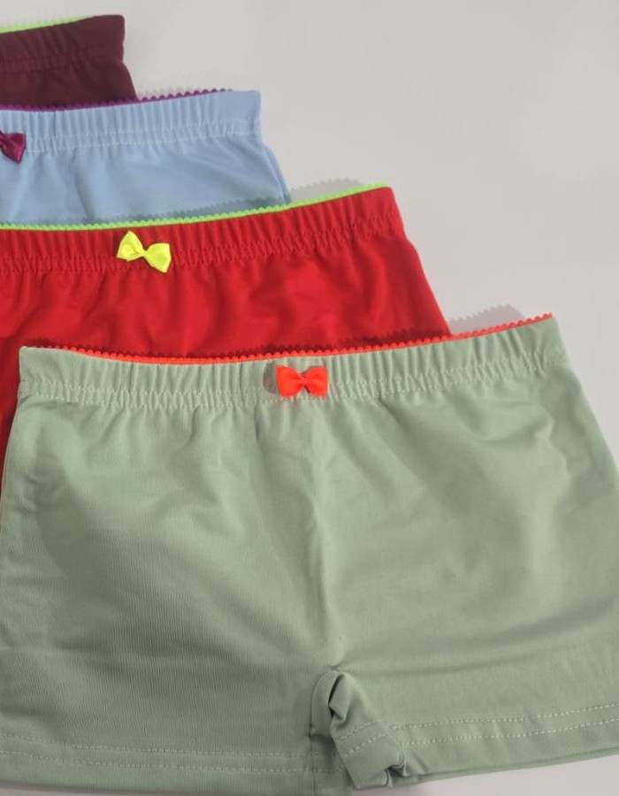 KIT 4 CALCINHA BOX INFANTIL LISA