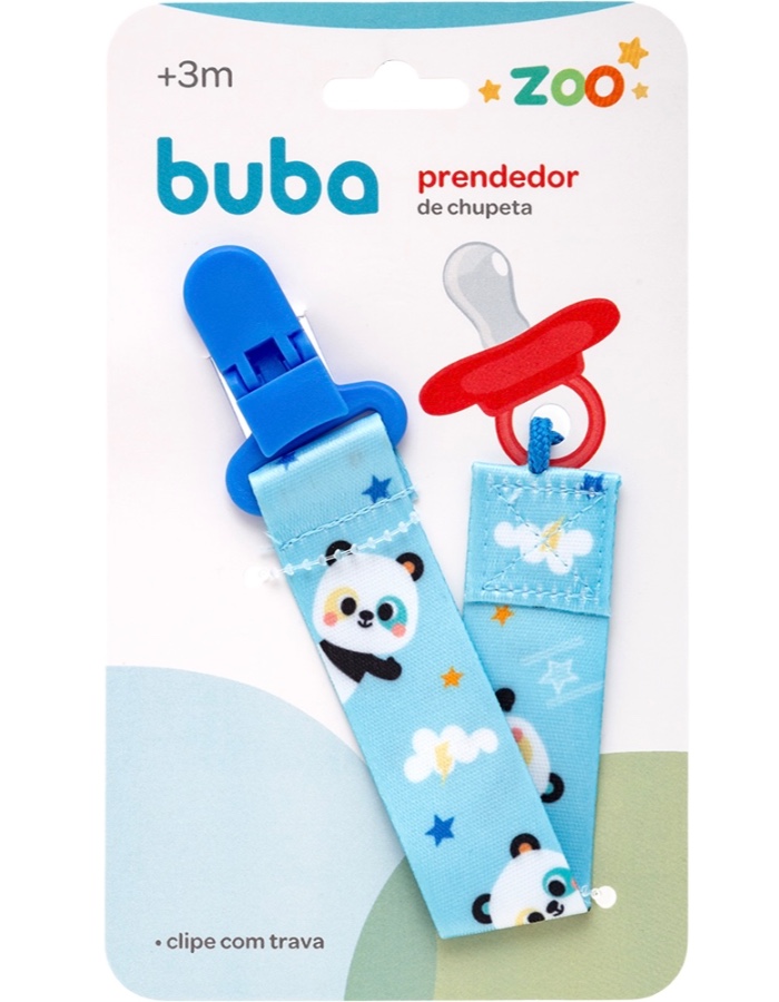 PRENDEDOR DE CHUPETA PANDA ZOO BUBA 