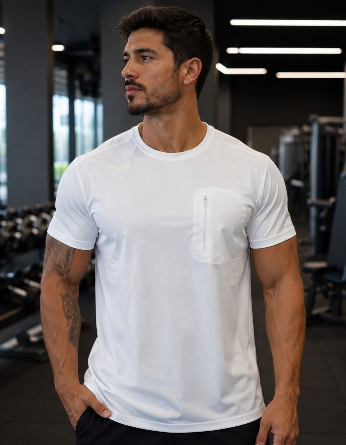 BLUSA MASCULINA COM BOLSO ZIPER POLIAMIDA IMPORTADA 