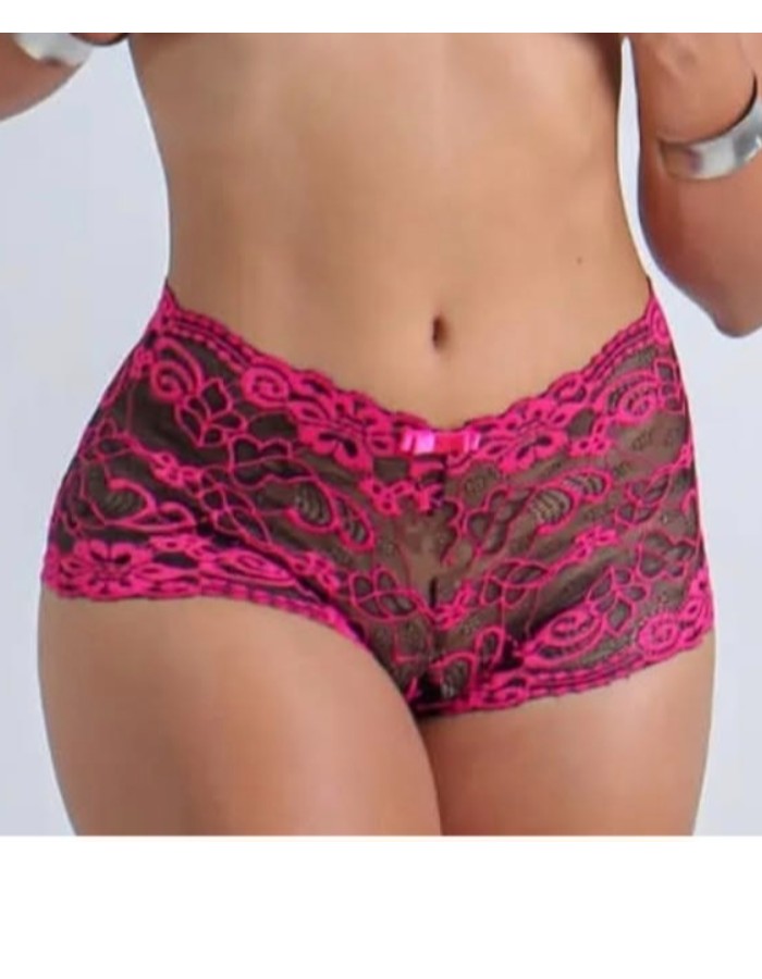CALCINHA RENDA BICOLOR 