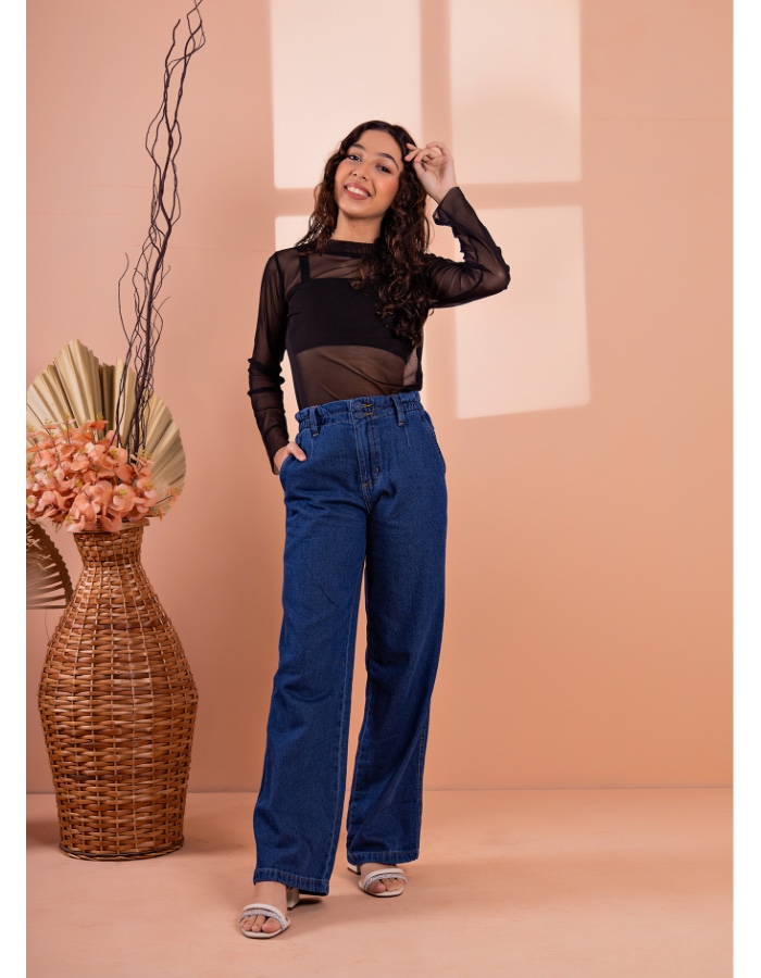 PANTALONA JUVENIL AZUL ESCURA