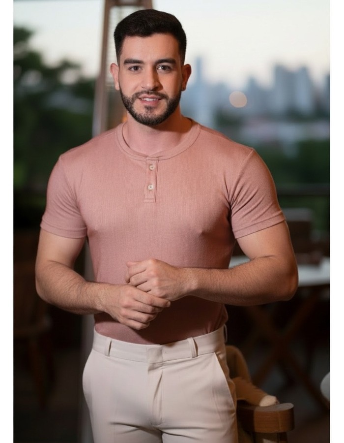 Camisa Henley Suedine (R: 1 lateral -B)