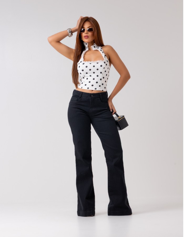 CALÇA FLARE FEM C/LYCRA