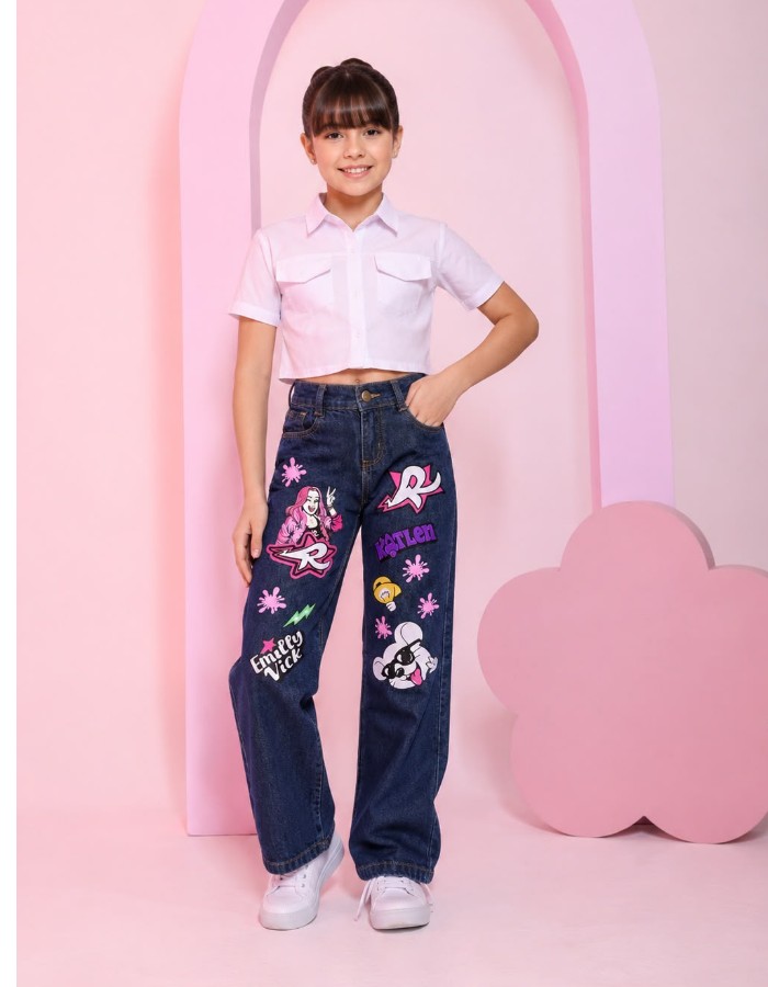 wid leg estampada