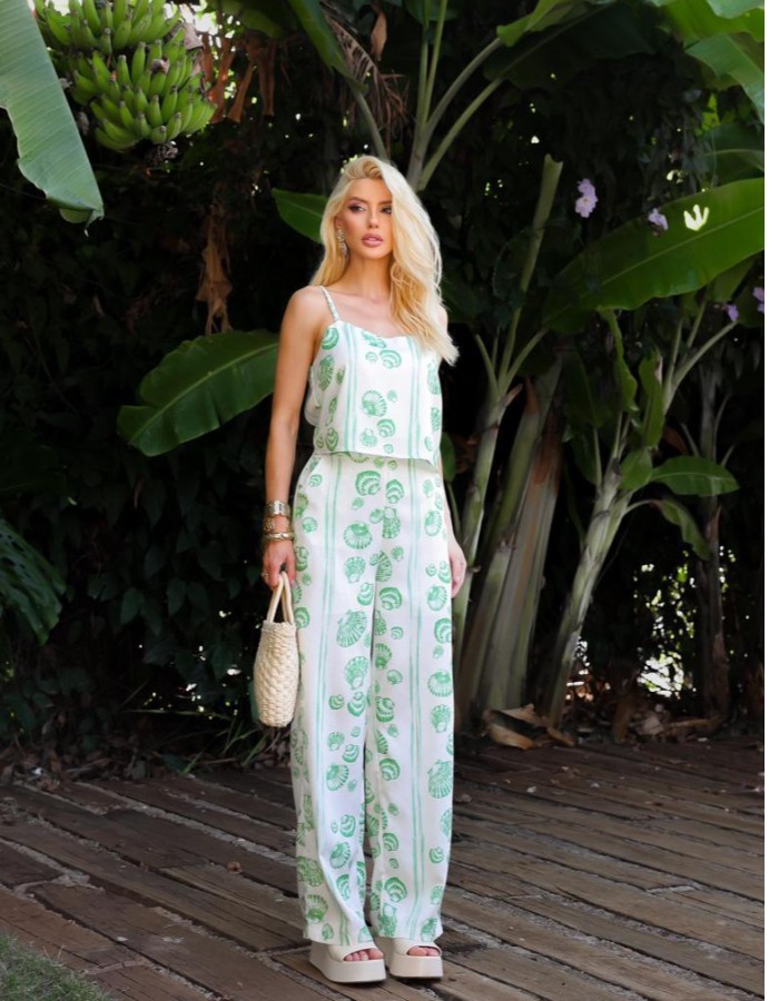CONJUNTO CALÇA ESTAMPADA