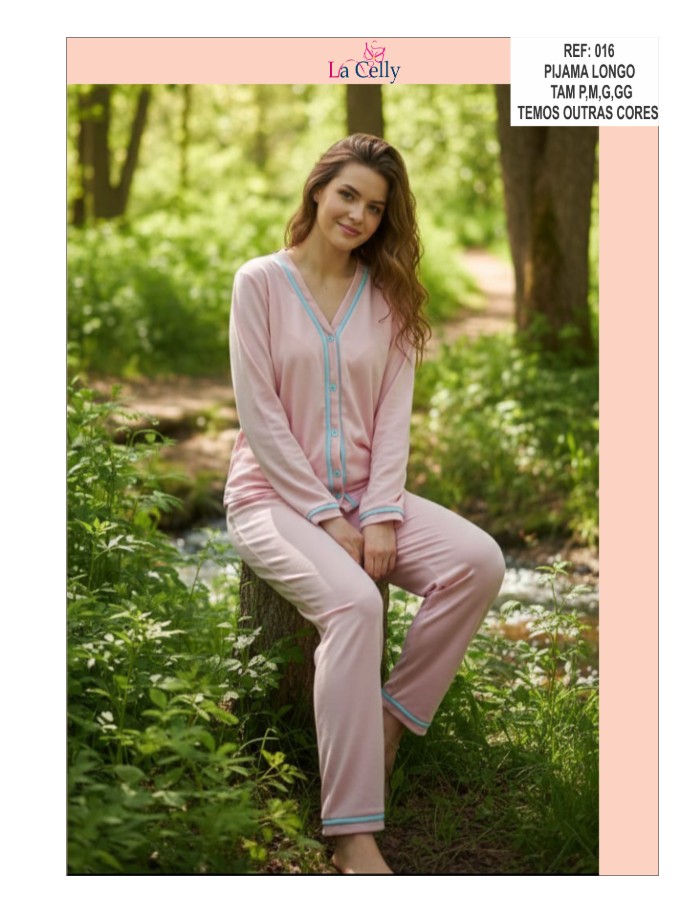 Pijama Americano Feminino Longo