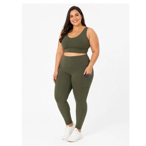 conjunto top e calça  com bolso