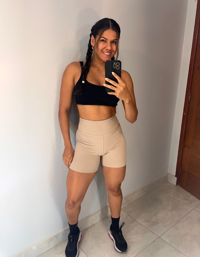 SHORT CANELADO BLACK