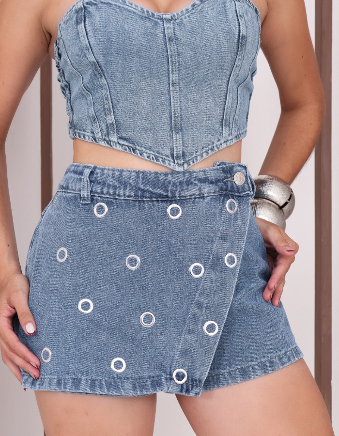 SHORT SAIA DE BOTÃO