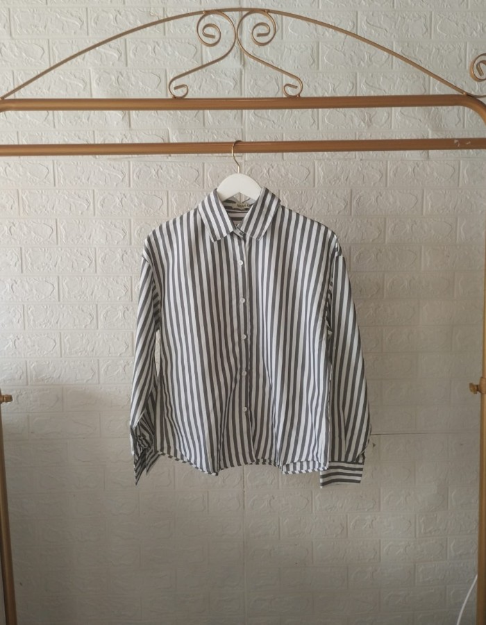 CAMISA CREPE SEDA LISTRADA 