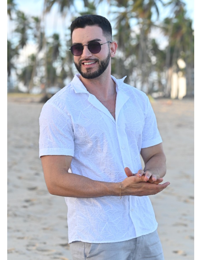 Camisa Cubana Cayos Blanco (R: L-E)