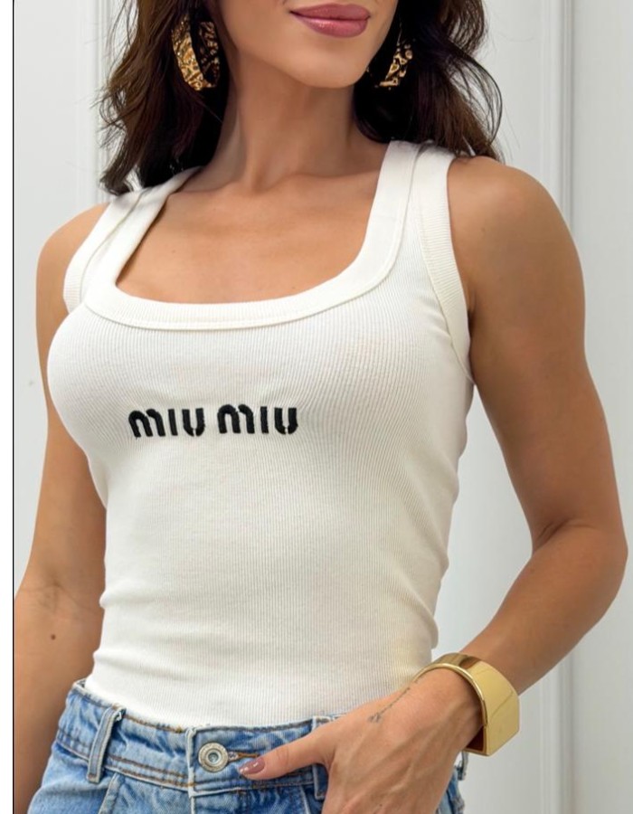 BLUSA REGATA MIU MIU RIBANA PREMIUM