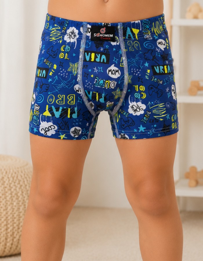 CUECA BOX INFANTIL ESTAMPADA