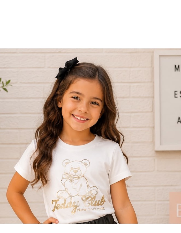Blusa em algodão ursinho tedd
