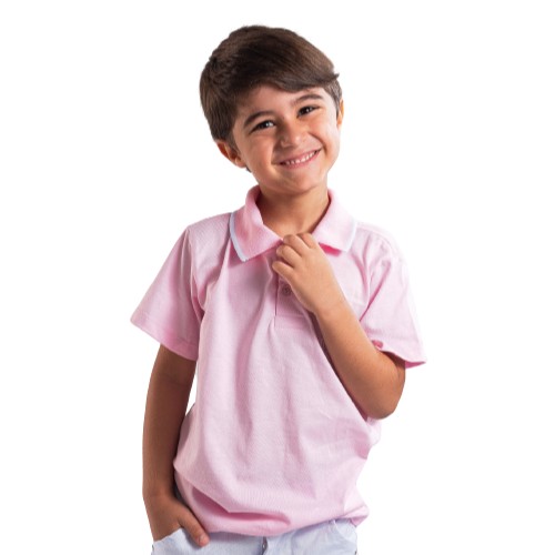 CAMISA INFANTIL GOLA POLO BÁSICA (COM FRISO DIFERENTE)