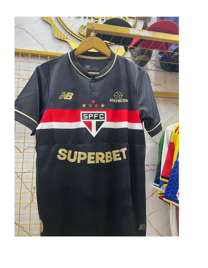 Camisa são paulo preta 25/26