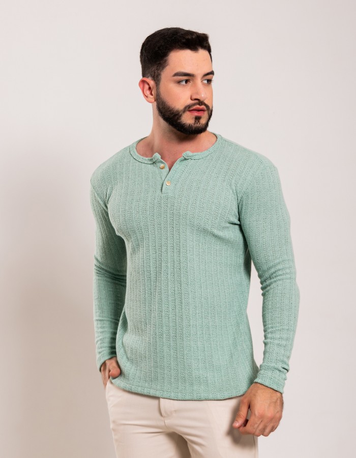 Camisa Henley Tricô M/L (R:4-B)