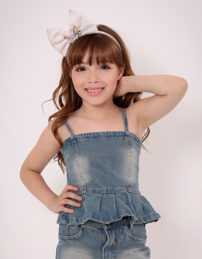 CROPPED JEANS (SUJINHO) INFANTIL DESGRADEADO