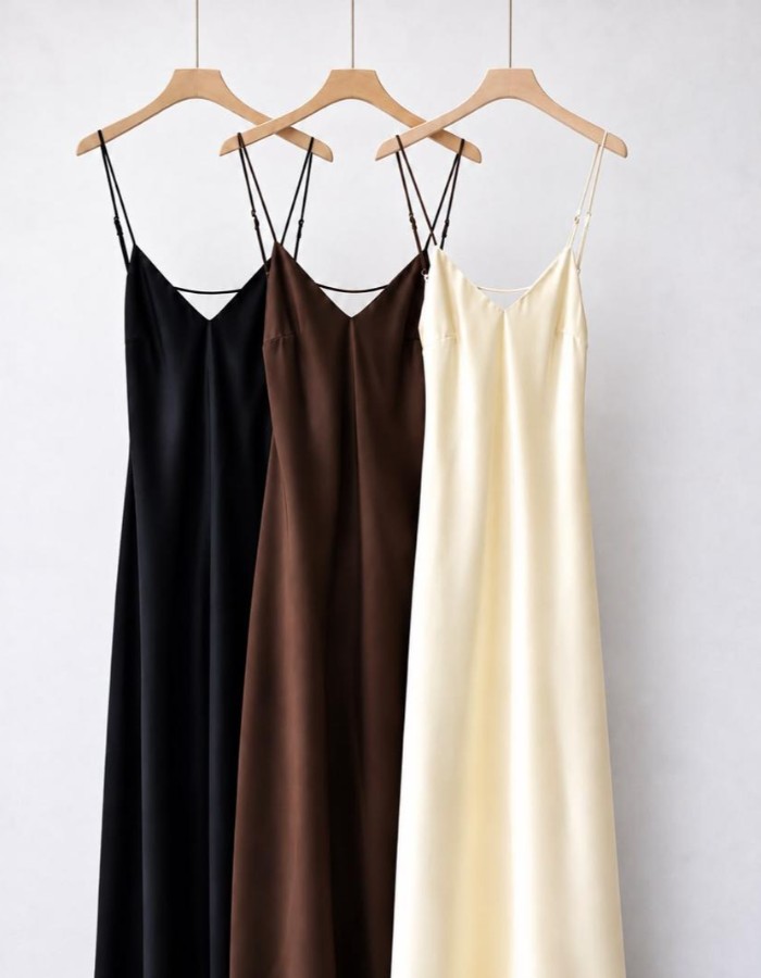 VESTIDO MIDI ALÇA SEDA