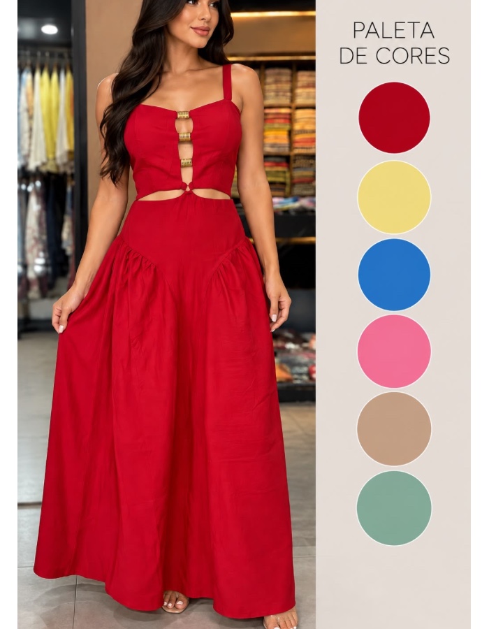 Vestido longo abertura 