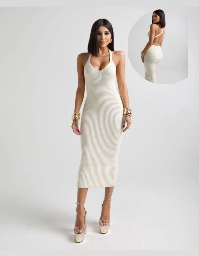 VESTIDO MIDI EM COSTA NUA