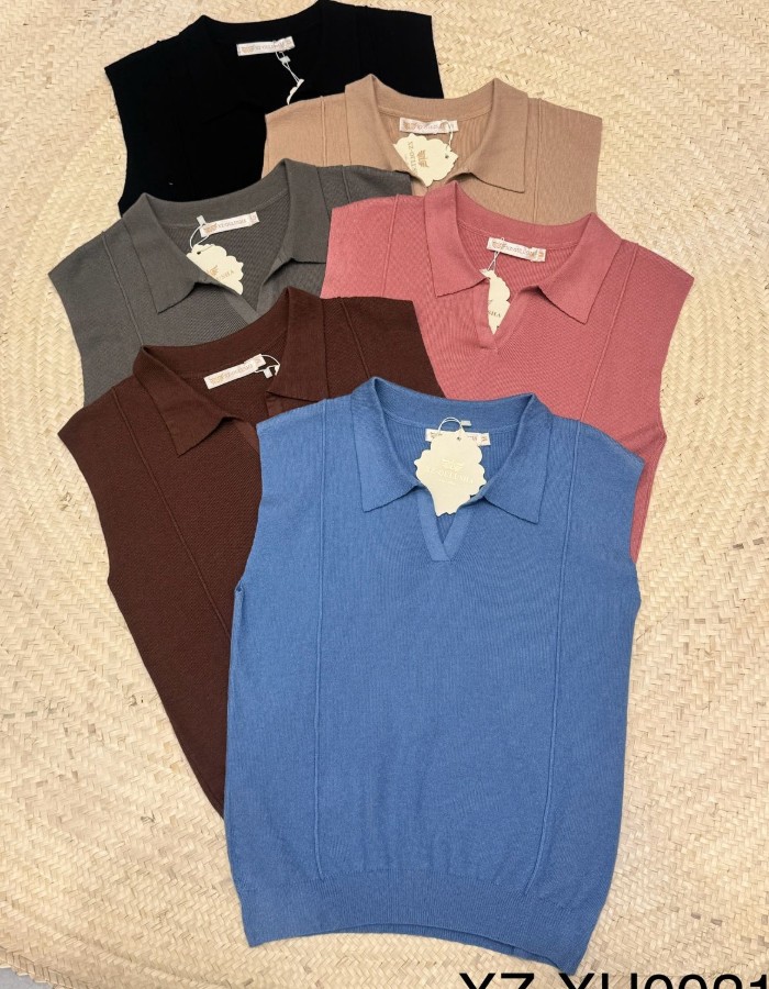 Blusa modal gola polo