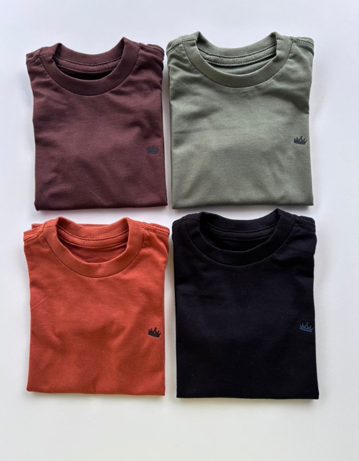 Camisa malha menegotti infantil e Juvenil Coroa