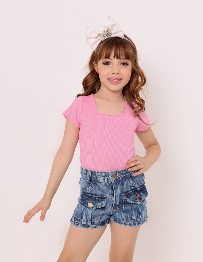 SHORT JEANS INFANTIL DESGRADEADO 