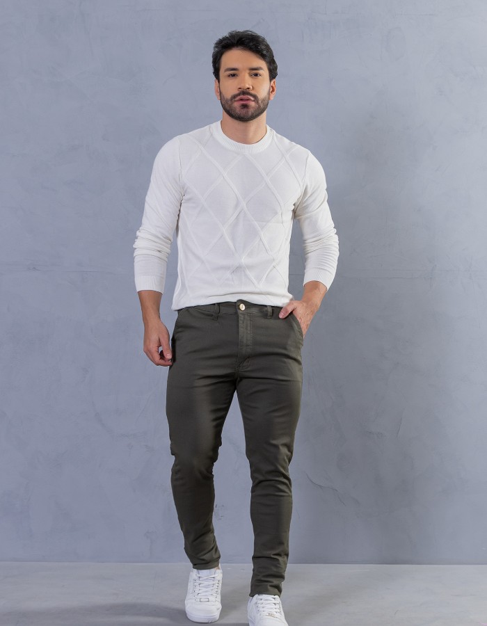 SOCIAL MASCULINA VERDE MILITAR