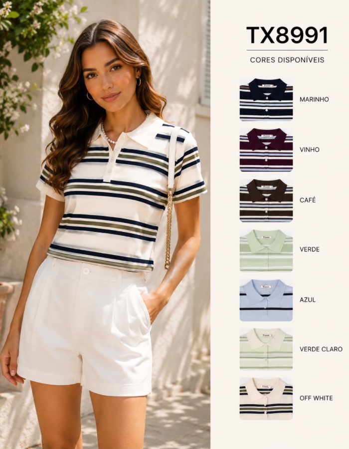 A Blusa Modal  listras 