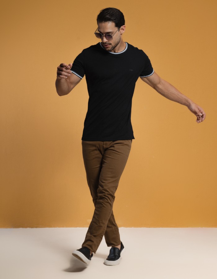 CALÇA CONFORT MARROM  ESC