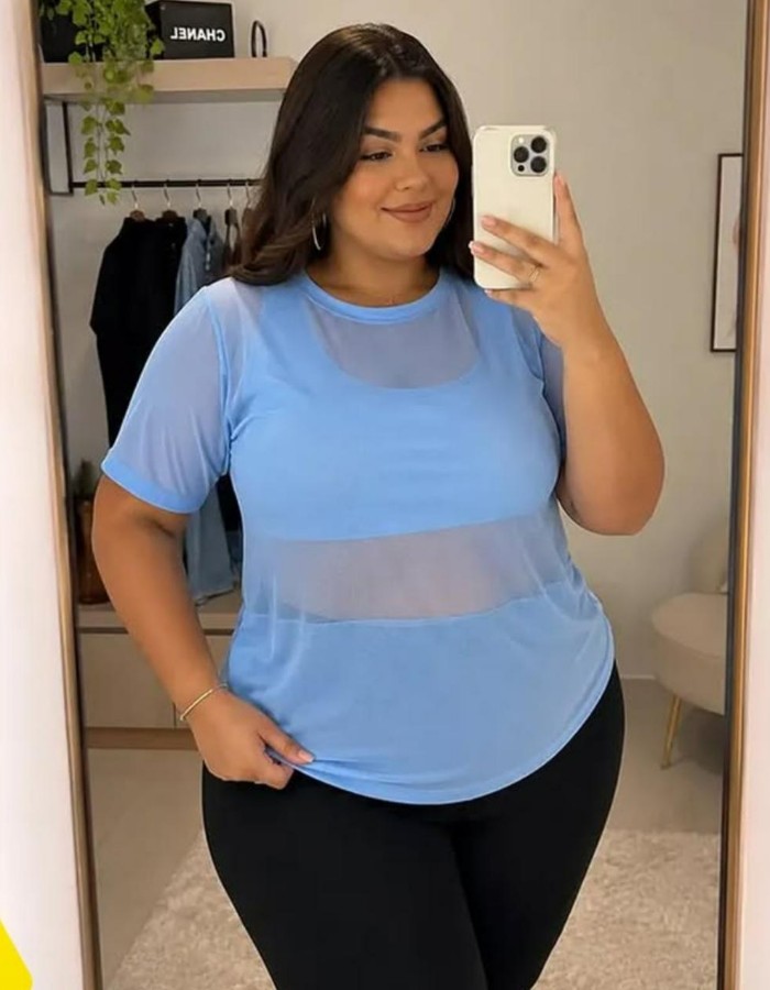 BABY LOOK PLUS TULE