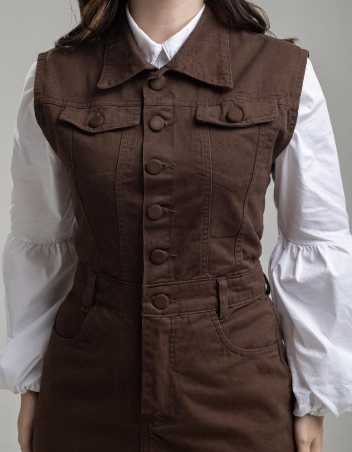 VESTIDO THALYTA ( MARROM )