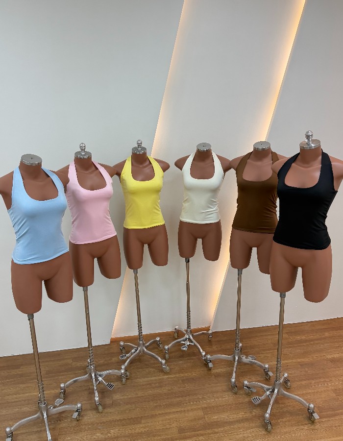BLUSA HALTER 100% FORRADA