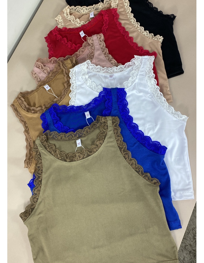 CROPPED RENDA DE POLIAMIDA