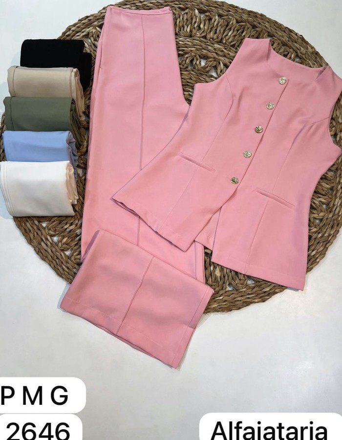 CONJUNTO ALFAIATARIA C/ CALÇA PANTALONA