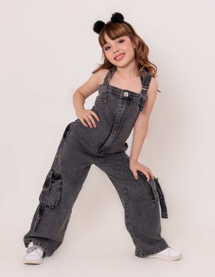 MACACÃO ALÇA BLACK INFANTIL