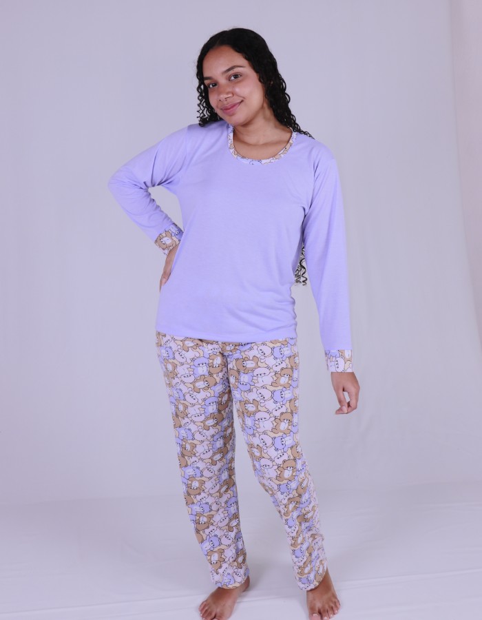Pijama feminino longo