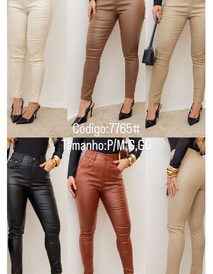 Calça resinada ( forma pequena / elástico nas costas )