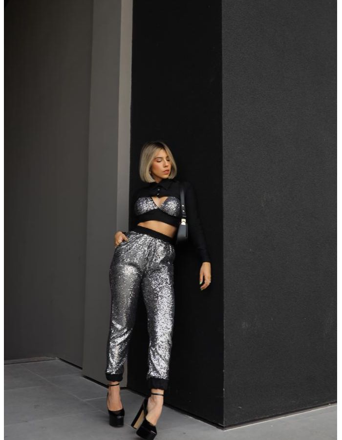 CROPPED+CAMISA PAETÊ