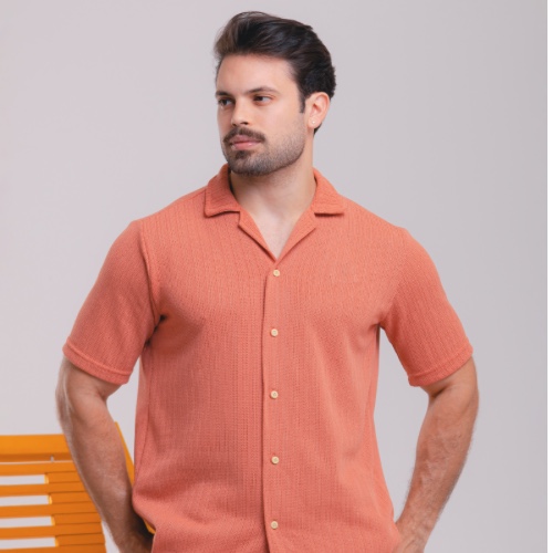 CAMISA CUBANA TRANÇADA TRICOT