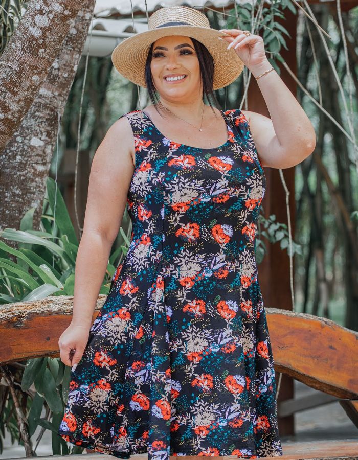 VESTIDO CURTO NESGA - TAM GG