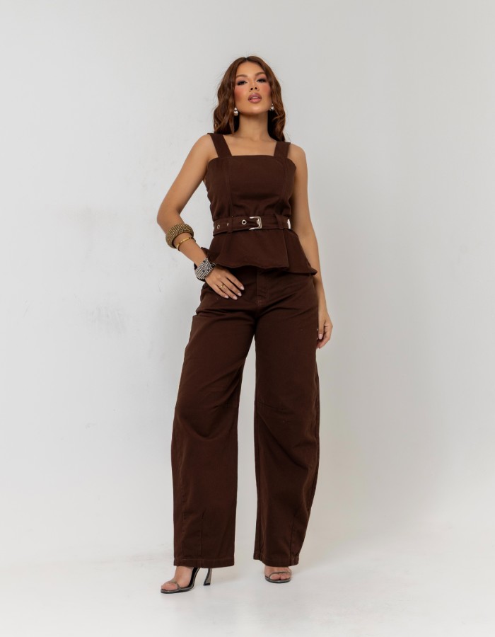 calça barrel leg tradicional COLLOR 