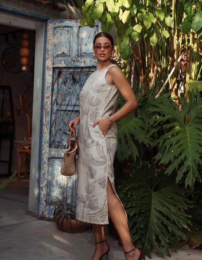 VESTIDO MIDI ESTAMPADO