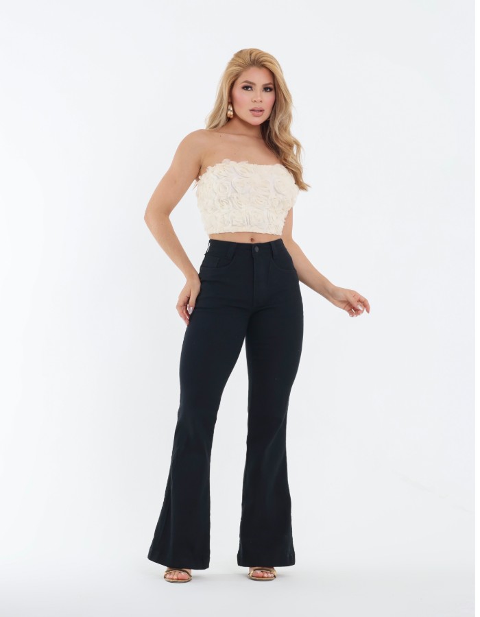 CALÇA FLARE FEM C/LYCRA