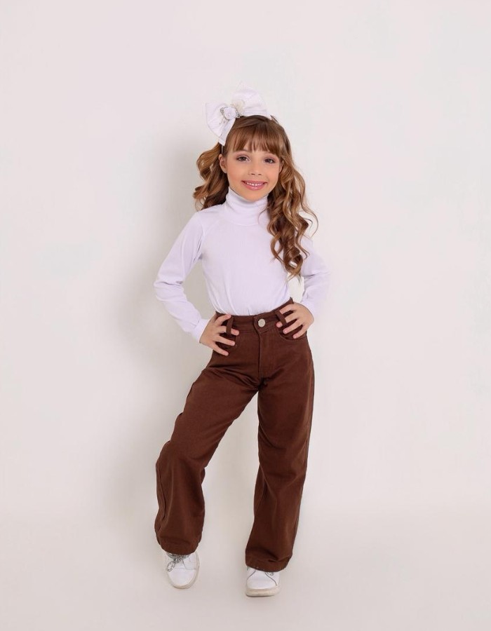 CALÇA MARROM INFANTIL DESGRADEADA