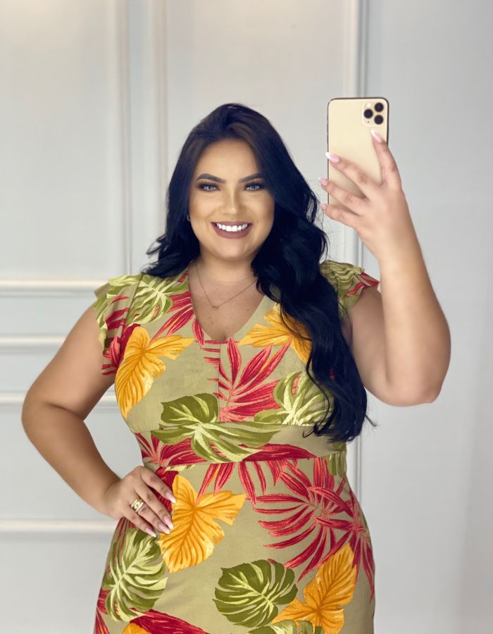 VESTIDO LONGO MANGA SOLTA - TAM GG
