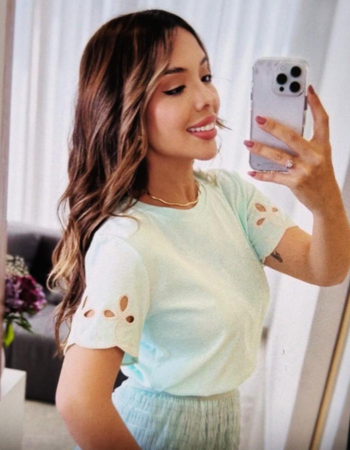 BLUSA MANGA BORDADA